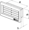 Griglia di ventilazione VM, 110 x 55 mm, bianca (secondo Anteprima dell’immagine prodotto 2