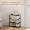 WOLTU Schuhregal schmal 4 Ebenen, Metall, für 8 Paar Produktbild-Vorschau 8
