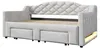 Merax Gepolstertes Tagesbett, Ausziehbar 90x200 bis 180x200 Produktbild-Vorschau 8
