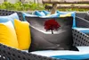MuchoWow® Outdoor Kissen - Schwarz-Weiß-Foto mit einem Produktbild-Vorschau 4