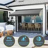 Svěrná markýza 400 cm balkon ochrana proti slunci šedá Náhled obrázku produktu 4