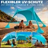 ELONEO Strandzelt Sonnensegel LSF 50+ UV Schutz Windschutz Produktbild-Vorschau 6