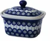 Traditionelle Bunzlauer Keramik Butterdose / Margarinedose Produktbild-Vorschau 1