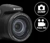 Close-up of a black Kodak Pixpro digital camera with marketing icons indicating 20MP and Full HD. Náhled obrázku produktu
