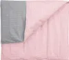 A folded duvet cover and pillowcase set with striped patterns. Produktbild-Vorschau