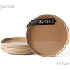 Teller set 32er Ø21 cm Speiseteller Steakteller Brotteller Produktbild-Vorschau 1