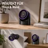 Stolní a nástěnný ventilátor, černý, s baterií, 5 Náhled obrázku produktu 11