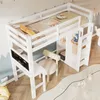 MODFU Hochbett Kinderbett 90x200 cm mit Rausfallschutz, Produktbild-Vorschau 3