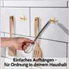 DEKAZIA® 4er-Set Klebehaken Gold – Garderobenhaken, Produktbild-Vorschau 3