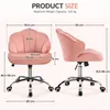 Product size chart for a pink office chair. Podgląd zdjęcia produktu