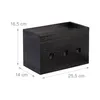 relaxdays Kabelbox Bambus schwarz Produktbild-Vorschau 4