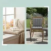 Relaxdays Stoelkussens, set van 4, 40x40 cm, gestikte Productafbeelding-voorbeeld 5