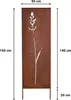 Sichtschutz Metal 4x - 160 x 50 cm - Edelrost - Rostoptik Produktbild-Vorschau 3