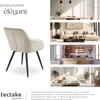 Chaise MARILYN Effet Velours Style Scandinave - crème/noir, Voir les images du produit 7