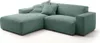KAWOLA Sofa RANI Ecksofa Feincord grün Recamiere links Produktbild-Vorschau 1