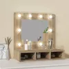 vidaXL Zrkadlová skrinka s LED Sonoma dub 60x31,5x62 cm Náhľad obrázku produktu 3