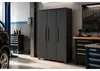 Armoire porte-balai Anthracite 3 portes 3 Etagères Voir les images du produit 4