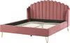 BELIANI Polsterbett Rosa Samtstoff mit Lattenrost 180 x 200 Produktbild-Vorschau 5