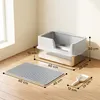 PawHut Katzentoilette XL Edelstahl mit Deckel, hohe Produktbild-Vorschau 3