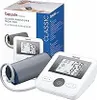 A blood pressure monitor and its packaging are displayed. Produktbild-Vorschau