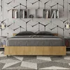 ITYHOME - Bett mit Lattenrost 160x200 Eiche Natur Nuamo Produktbild-Vorschau 2