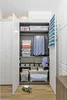 An organized closet with storage boxes and clothes. Produktbild-Vorschau