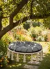 Rundes Gartenkissen 130 cm Grau – wasserabweisendes Outdoor Produktbild-Vorschau 7