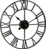 Zegar ścienny retro cyfry rzymskie LOFT śr. 50 cm - czarny Podgląd zdjęcia produktu 1