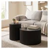 SensaHome Japandi Couchtisch Set Rund - 2 Beistelltische Produktbild-Vorschau 2