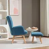 HOMCOM Sessel mit Hocker, Ohrensessel mit Hoher Produktbild-Vorschau 7