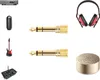 A collage of audio equipment and accessories on a white background. Podgląd zdjęcia produktu