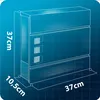 A blueprint-style illustration of a mailbox with dimensions indicated. Produktbild-Vorschau