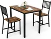 Esstischgarnitur Rustikales Braun/Schwarz 90x60x75,5 cm mit Produktbild-Vorschau 1