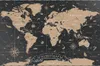 A world map with vintage-style illustrations and compass roses. Produktbild-Vorschau