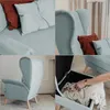 Idohome - Gepolsterter Ohrensessel CLASSIC mit Hocker, Produktbild-Vorschau 5