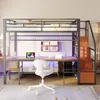 Merax Etagenbett 140x200 & 90x200cm, Metall-Hochbett mit Produktbild-Vorschau 2