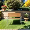 home24 Gartenbank - Teak Massiv / Edelstahl Produktbild-Vorschau 3