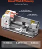 VEVOR sústruh na kov 220x450 mm stolový sústruh Automatický Náhľad obrázku produktu 4