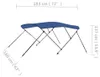 vidaXL 3-Bow Bimini Top bleu 183x160x137 cm Voir les images du produit 7
