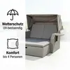 Mucola Strandkorb Rattan Sonnenbett mit verstellbarem Dach Produktbild-Vorschau 11