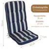 Herlag Hochlehnerauflage Tilly 123x50x7cm Blockstreifen Produktbild-Vorschau 3