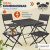 CASARIA® Polyrattan 2er Set Klapphocker 75kg Belastbarkeit Produktbild-Vorschau 7