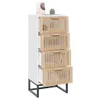 vidaXL Highboard Weiß 40x30x95 cm Holzwerkstoff Produktbild-Vorschau 3