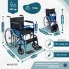 Carrozzina pieghevole Mobiclinic Seduta 46 cm Freno a mano Anteprima dell’immagine prodotto 2