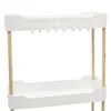 Kunststoff Rollwagen mit 3 Ebenen 70 x 40 cm - weiß - Produktbild-Vorschau 3