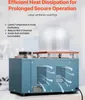 A blue industrial machine with a clear dome on top, set against a blurred laboratory background. Podgląd zdjęcia produktu
