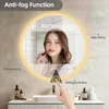 WISFOR LED Badspiegel 80 cm rund, Badezimmerspiegel mit Produktbild-Vorschau 7
