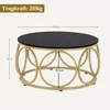 M MCombo Couchtisch Rund Holz, Modern Sofatisch Produktbild-Vorschau 3