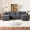 Merax L/U-förmiges Ecksofa 6-Sitzer, mit Abnehmbarem Produktbild-Vorschau 2