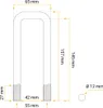 DROMET U-Bügel M12 145x42 mm Bügelschraube verzinkt für Produktbild-Vorschau 2